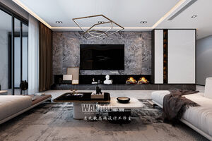 巨野上海嘉園濱水住宅300平現代簡約風格裝修設計效果圖方案-左兆敏